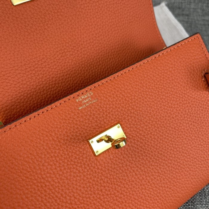 Клатч HERMES Kelly кожаный 24 см фото 6