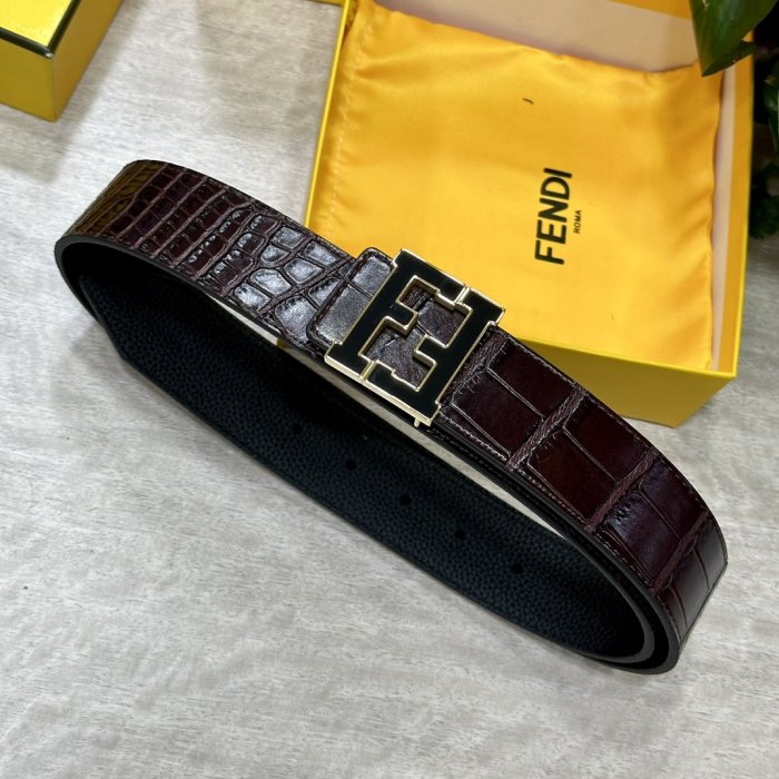 Belt leather bilateral 4 cm