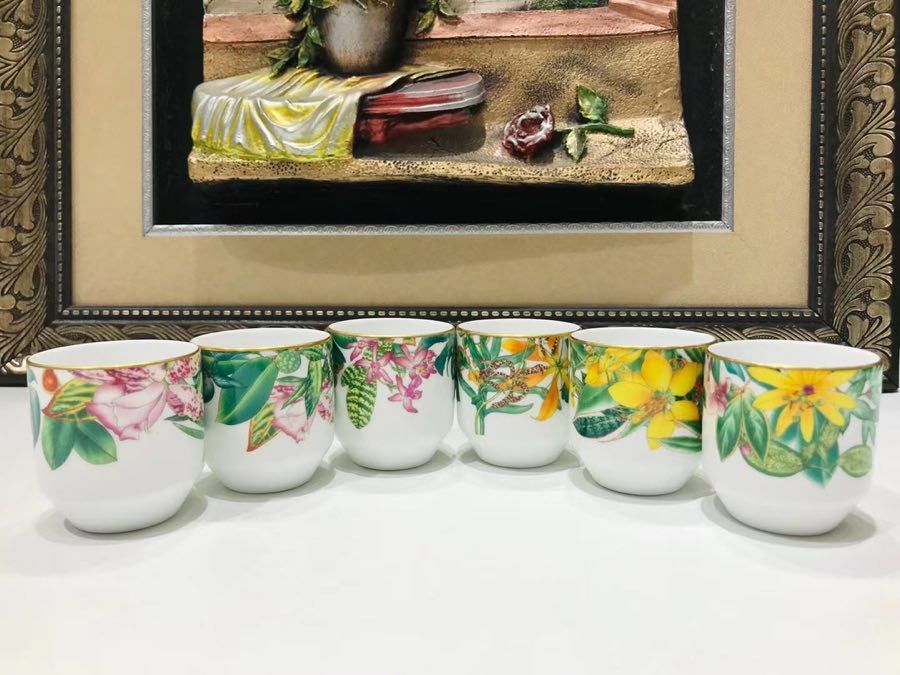 Set cups of bone porcelain Passifolia Series фото 4