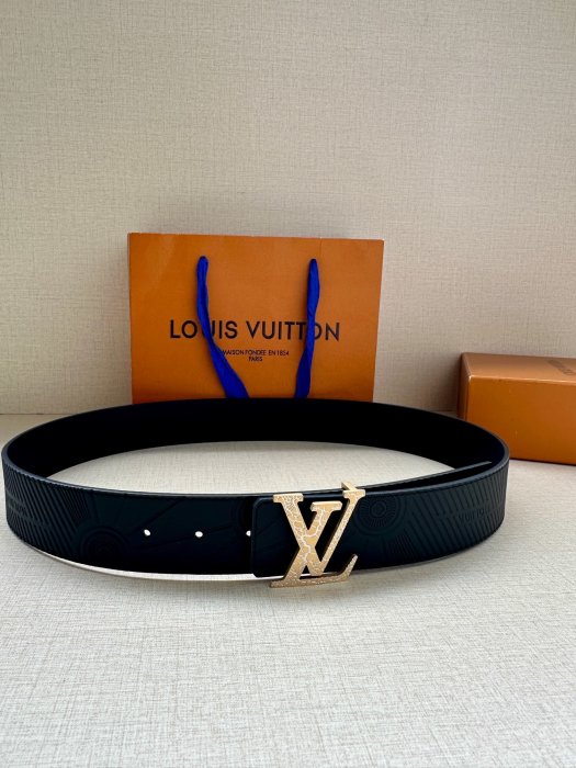 Belt leather male 4 cm