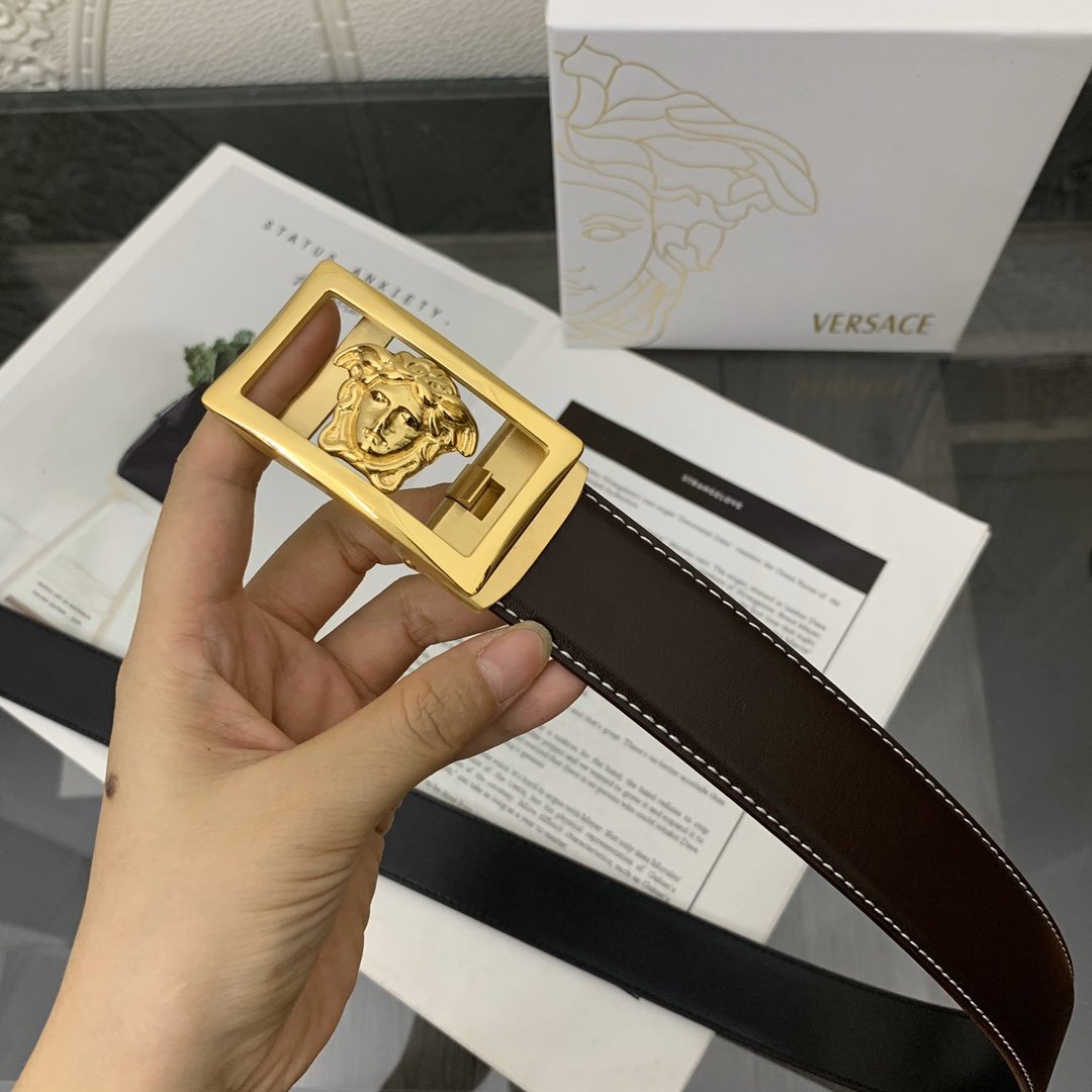 Belt, natural leather, width 3,5 cm фото 5