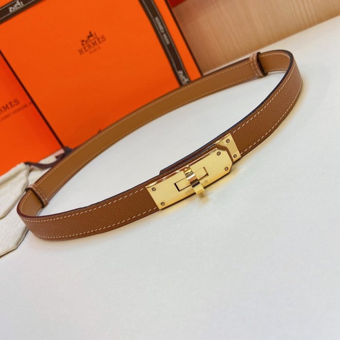 Belt HERMES Kelly leather female 1.8 cm