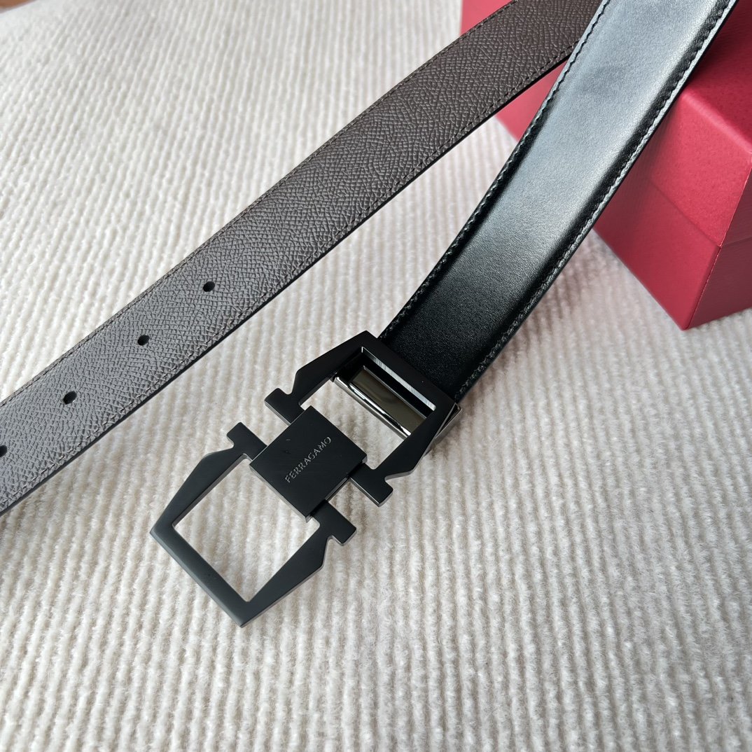 Leather belt 3.5 cm фото 2