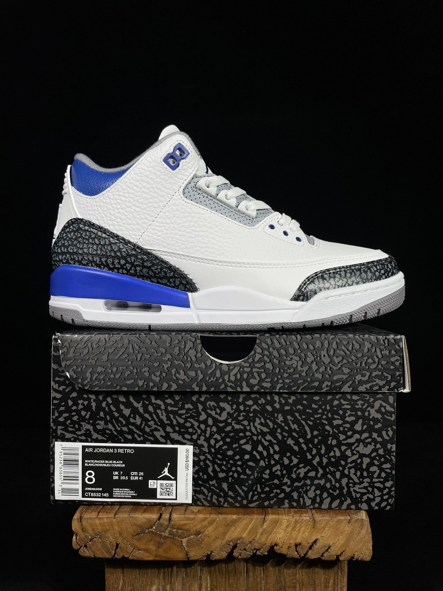 Кроссовки Air Jordan 3 Retro Racer Blue - CT8532-145 фото 9