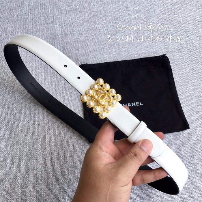 Belt leather female 3 cm