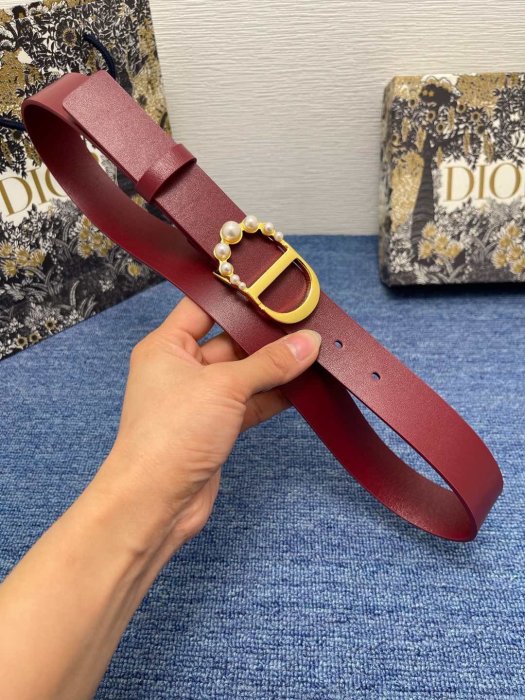 Belt leather female 3 cm