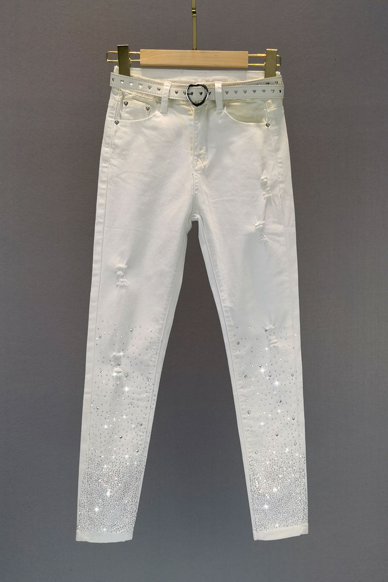 Эластичные узкие джинсы с высокой талией, весна лето фото 6