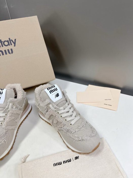 Кроссовки женские на меху Miu Miu х New Balance 574 фото 8