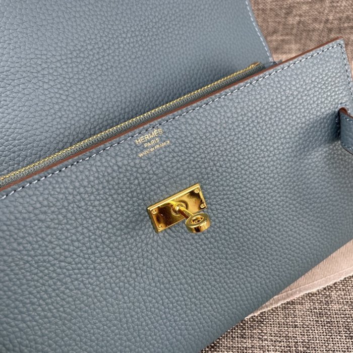 Клатч HERMES Kelly кожаный 24 см фото 6