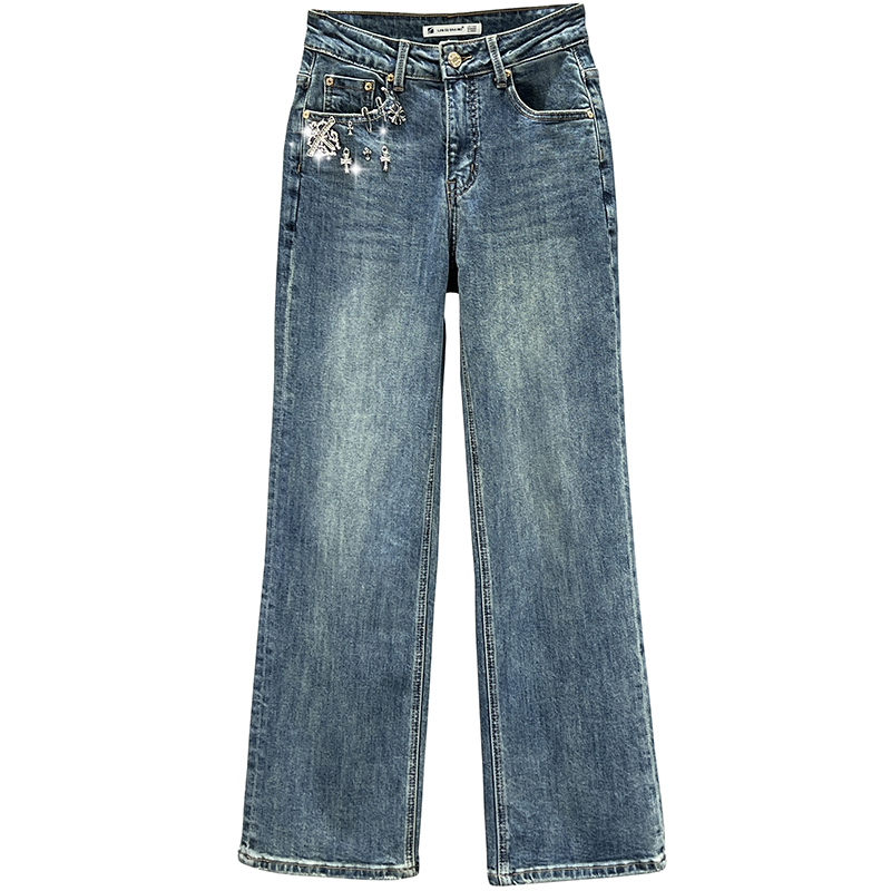 Женские модные широкие джинсы фото 5