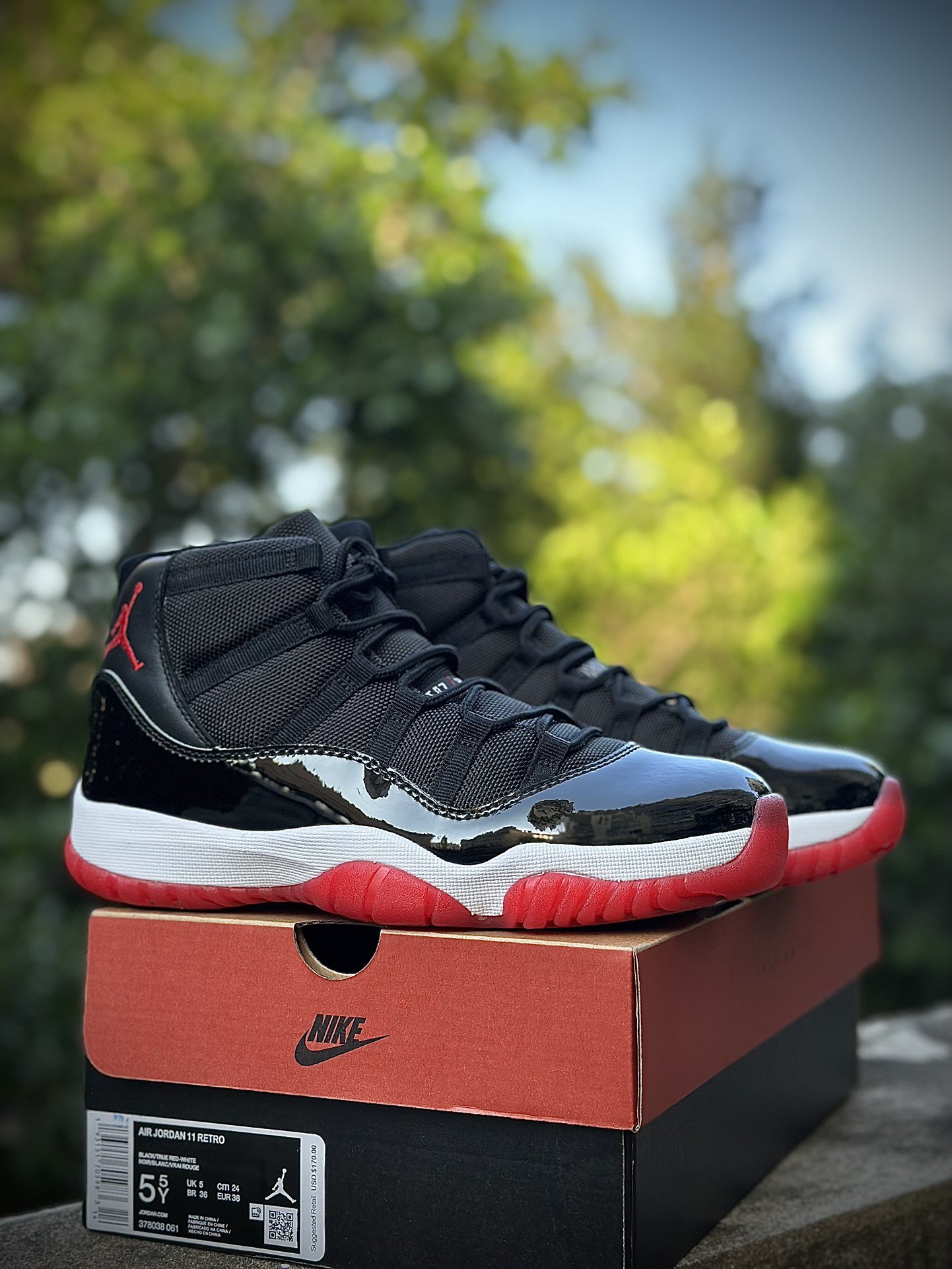 Sneakers Air Jordan 11 Bred 378037-061 фото 5