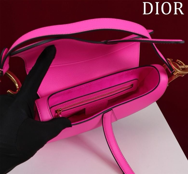 Сумка кожаная Dior Saddle 25 см фото 2