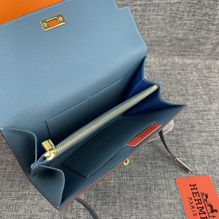 Клатч HERMES Kelly кожаный 24 см фото 7