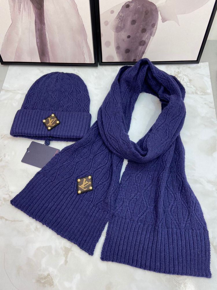 Cashmere set a cap and scarf фото 2