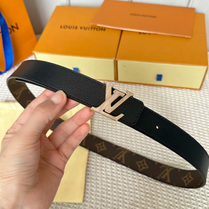 Belt leather female 3 cm