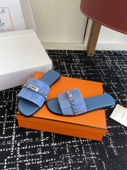 Шлепанцы женские Hermes Kelly фото 3