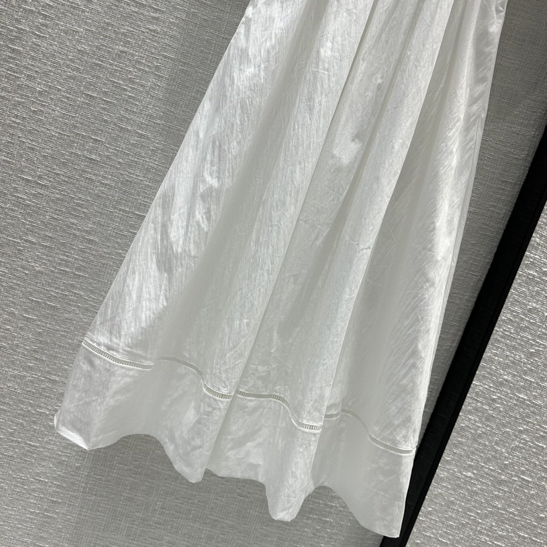 Платье с пышными рукавами, белое фото 6