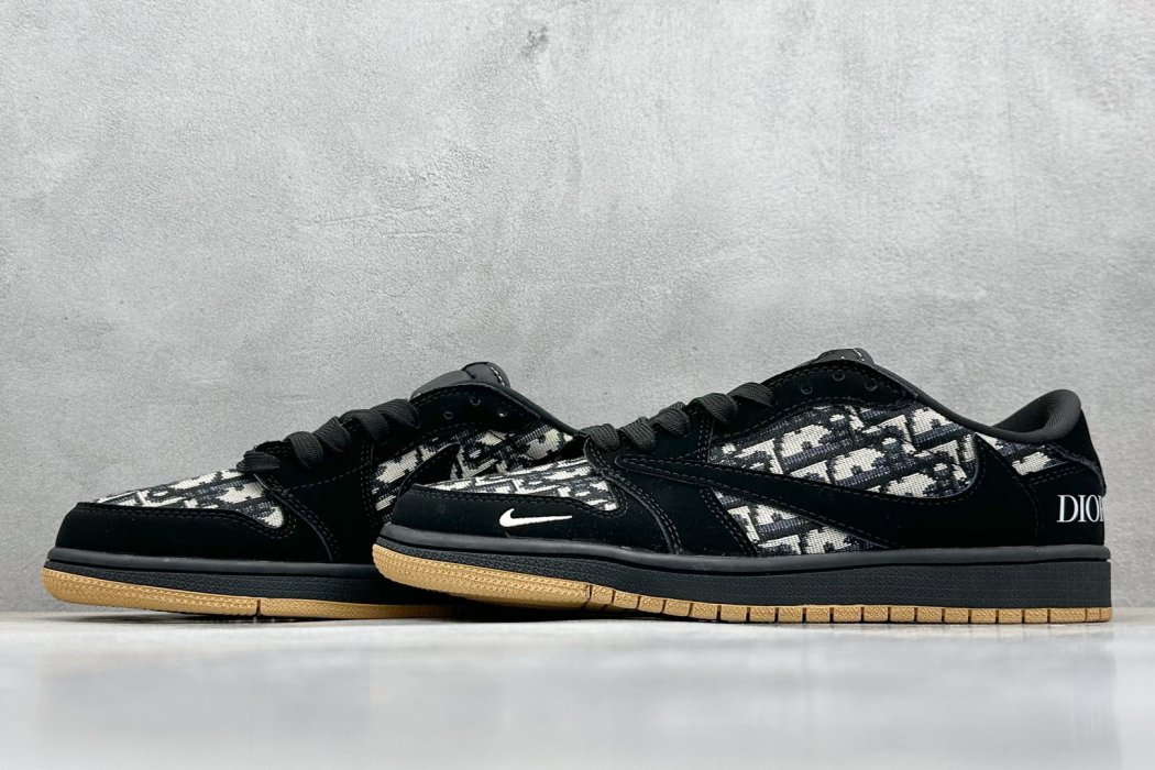 Кроссовки Travis Scott x Fragment Design x Air Jordan 1 Low OG SP AJ1 фото 5