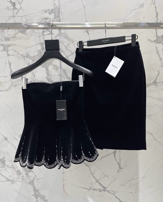 Элегантная бархатная юбка фото 8