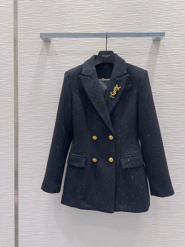 Елегантний вовняний піджак  з паєтками