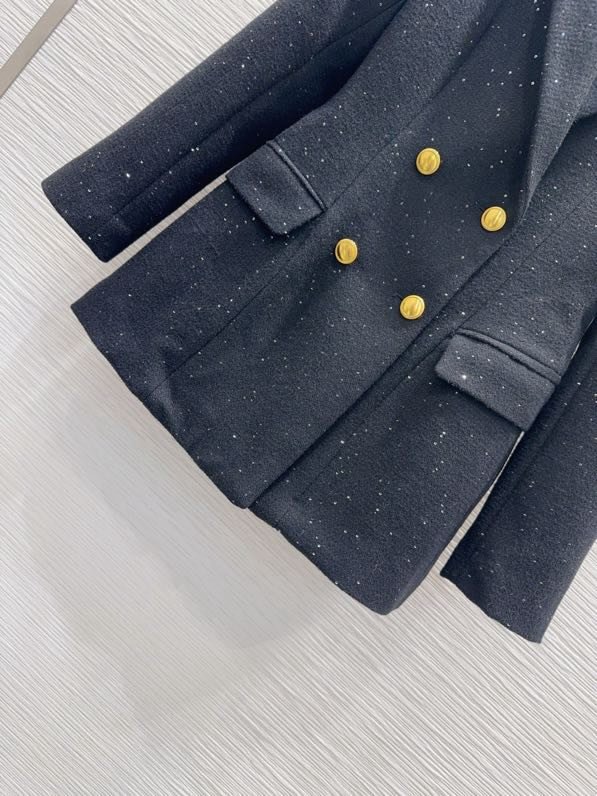 Елегантний вовняний піджак  з паєтками фото 5