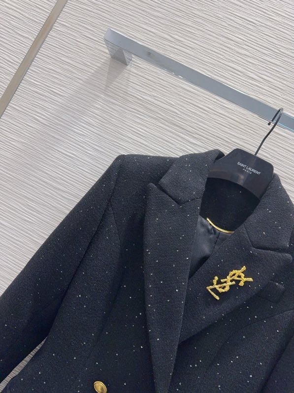 Елегантний вовняний піджак  з паєтками фото 6