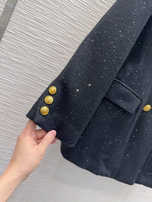 Елегантний вовняний піджак  з паєтками фото 7