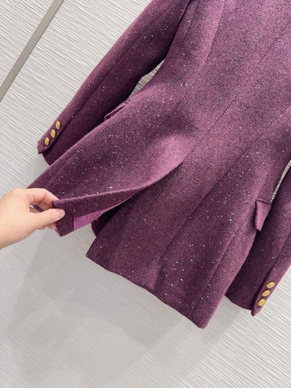 Елегантний вовняний піджак  з паєтками фото 8