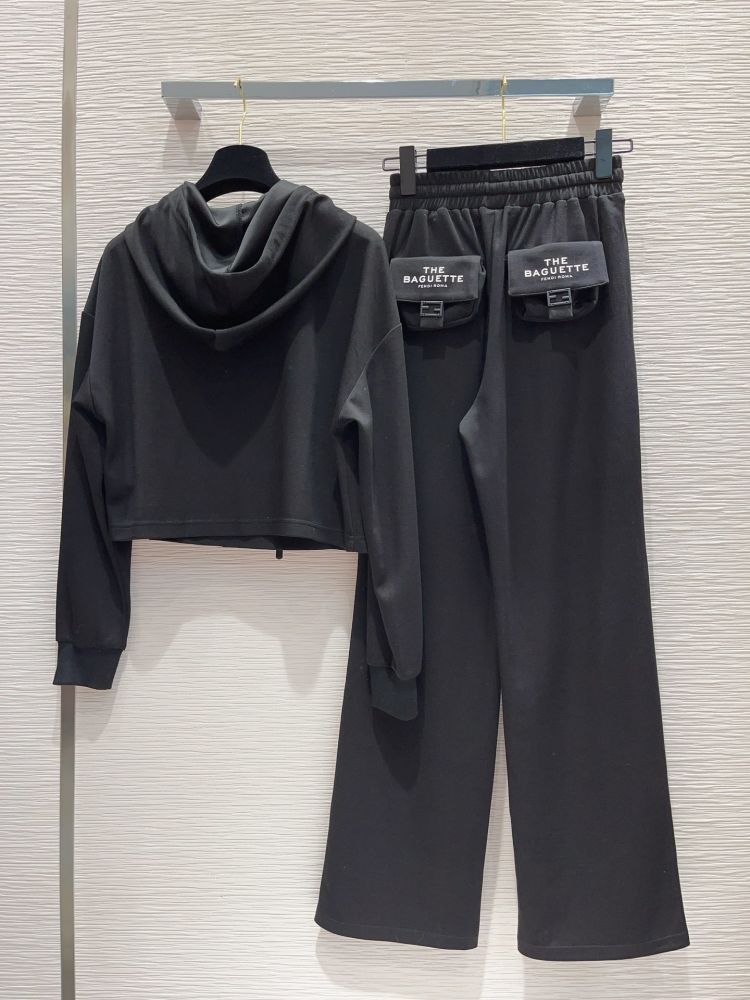 Костюм женский черный (кофта и штаны) фото 6