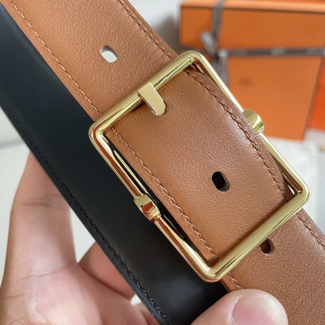 Leather belt 3.2 cm фото 4