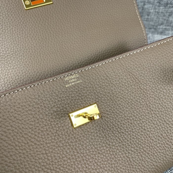 Клатч HERMES Kelly кожаный 24 см фото 6