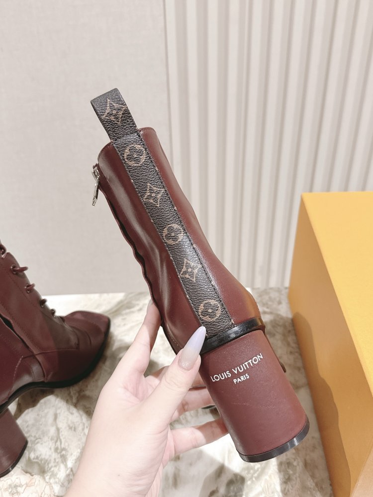 Кожаные ботильоны с открытым носком фото 6