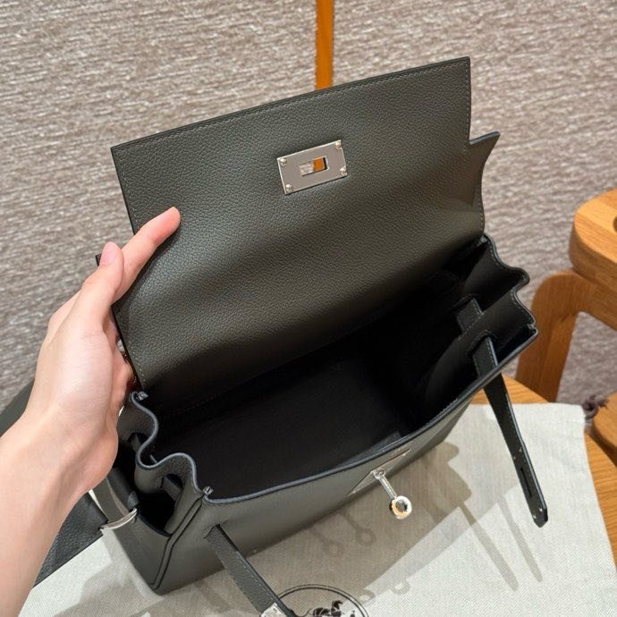 Сумка KELLY MESSENGER VERT GIRS в коже Evercolor 24 см фото 8