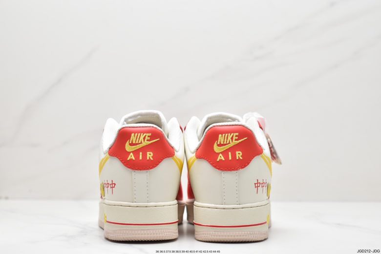 Кроссовки Air Force 1 07 Low Beige Red Gold White CW1888-601 фото 6