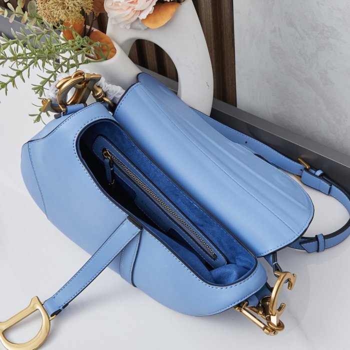 Сумка кожаная женская Dior Saddle 24 см фото 9