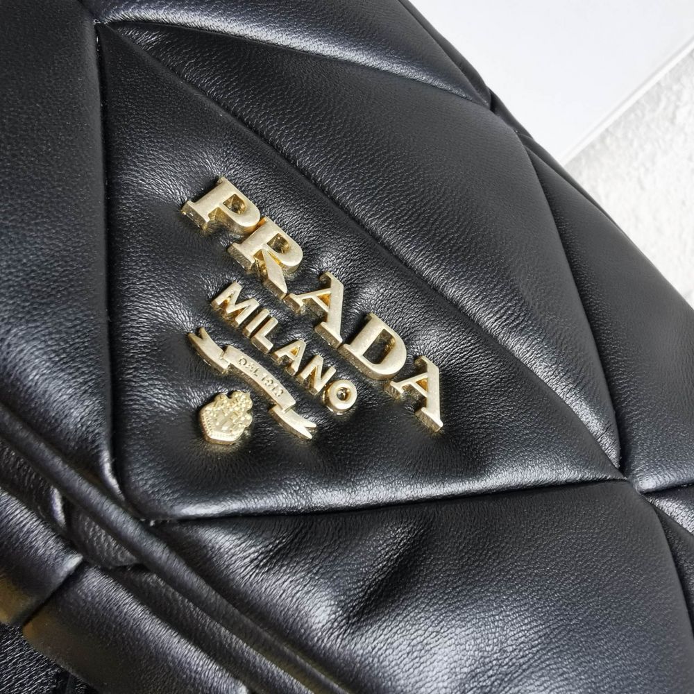 A bag Prada System Nappa Patchwork Shoulder Bag 1BD328 24 cm фото 5