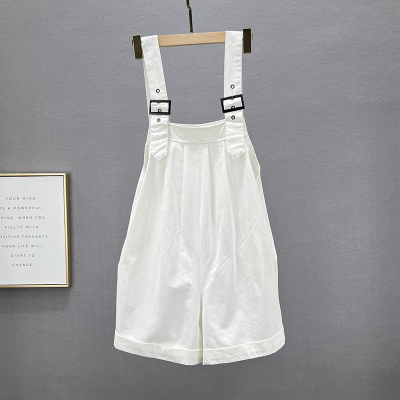 Short female jean overalls, free, from high waist фото 2