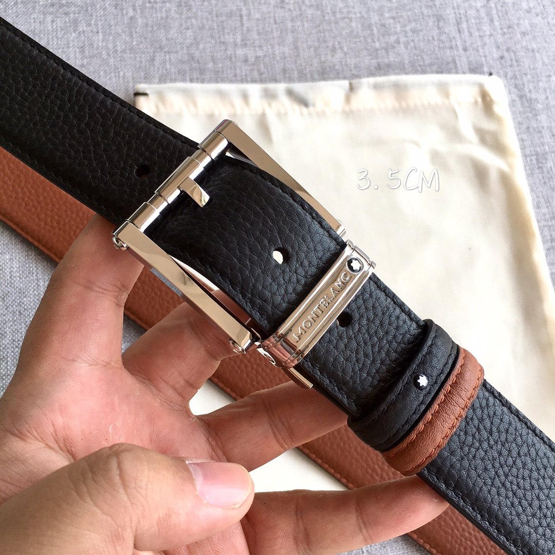 Male leather belt 3.5 cm