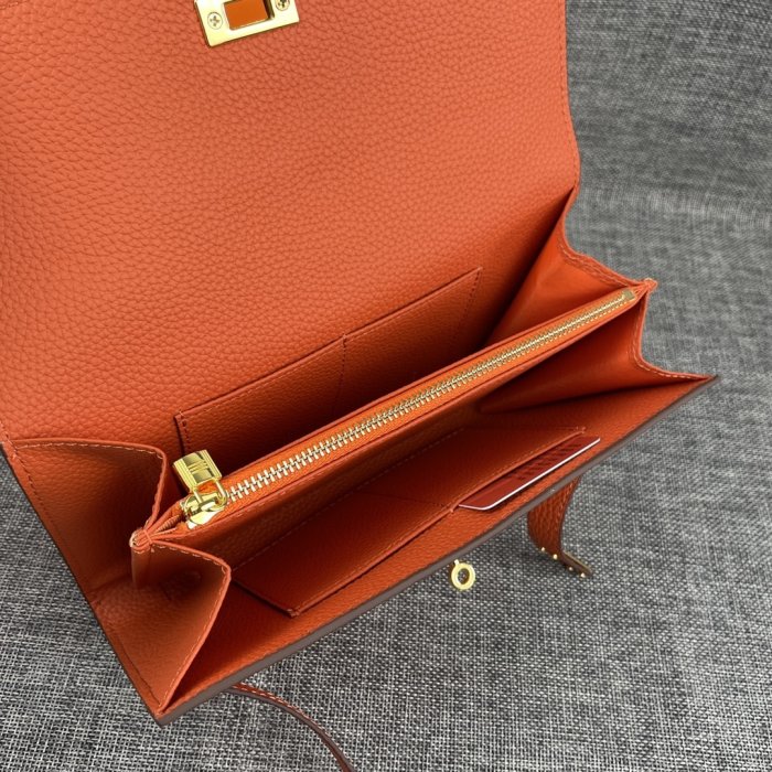 Клатч HERMES Kelly кожаный 24 см фото 7