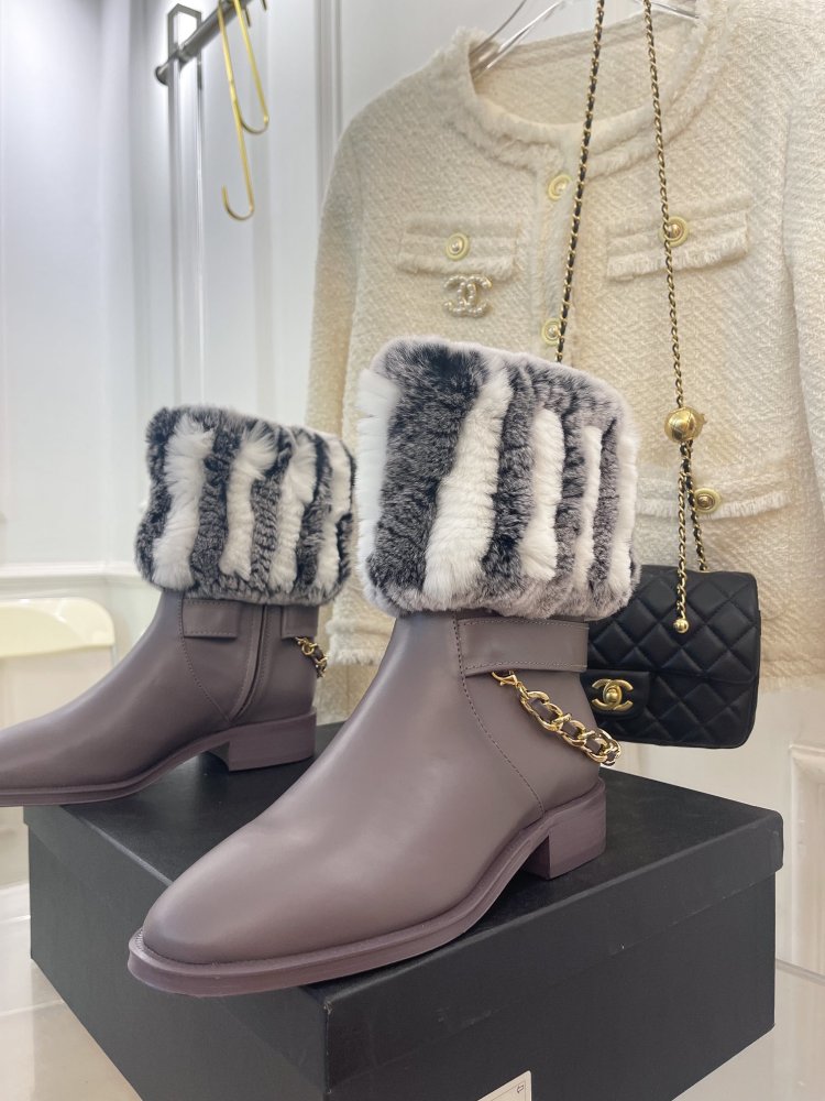 Ankle boots from fur winter фото 2
