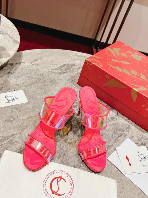 Sandals The Just Loubi pink-red