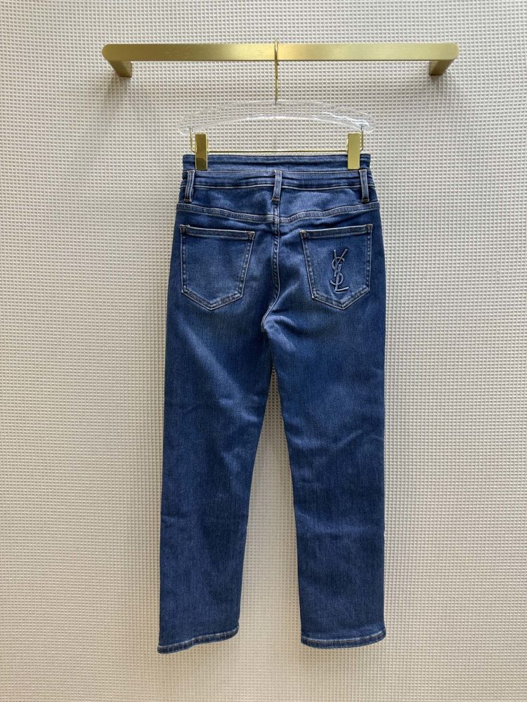 Прямые эластичные джинсы весенние женские фото 8
