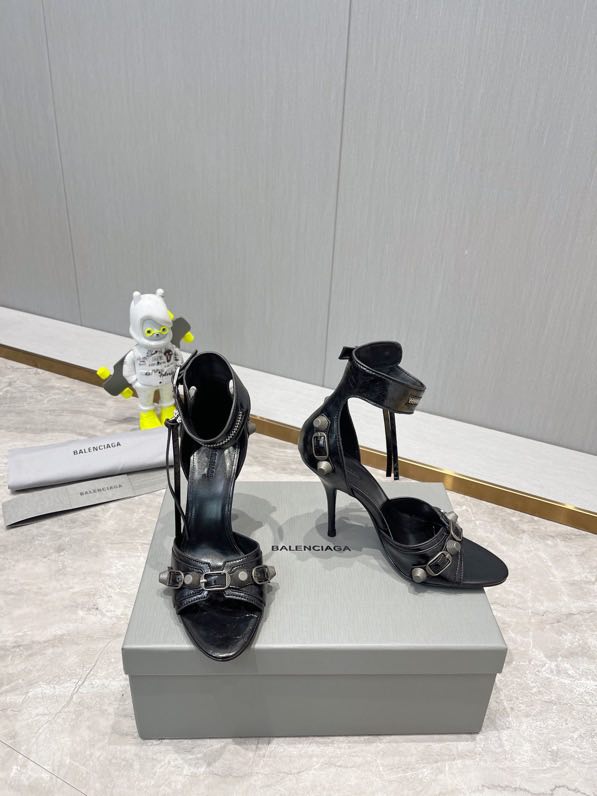 Sandals black on high heel (10.5 cm) фото 2