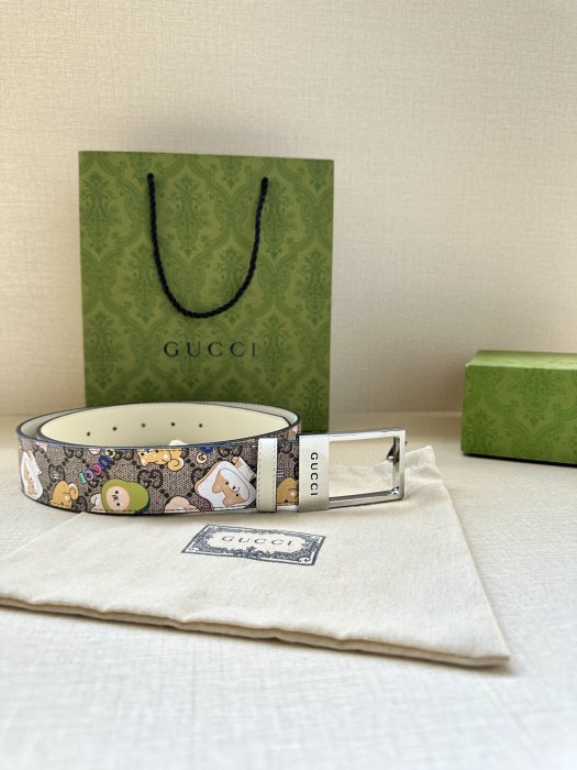 Belt leather 3.8 cm GUCCI GG Marmont фото 4