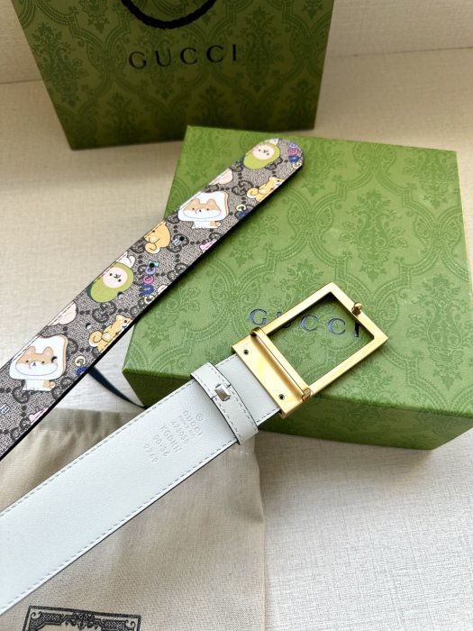 Belt leather 3.8 cm GUCCI GG Marmont фото 6