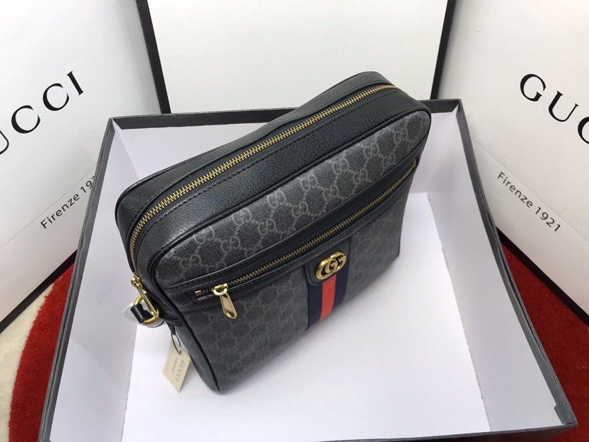 A bag GG Ophidia leather men's 27 cm фото 6