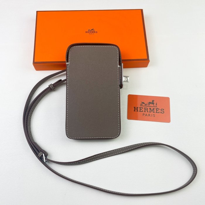 Кожаный чехол для телефона Hermes Hac a Box 17x10 см фото 4