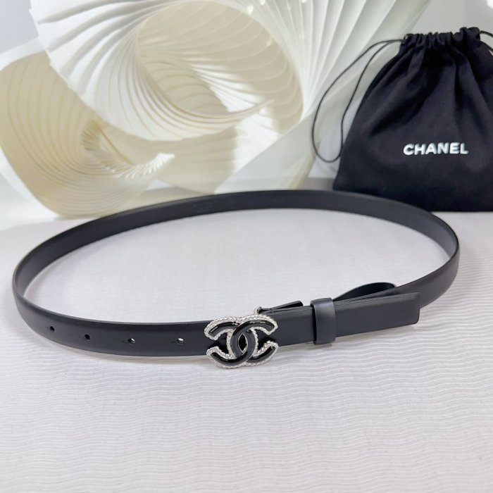 Belt leather female 2 cm