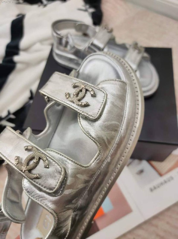 Кожаные женские сандалии, серебро фото 7