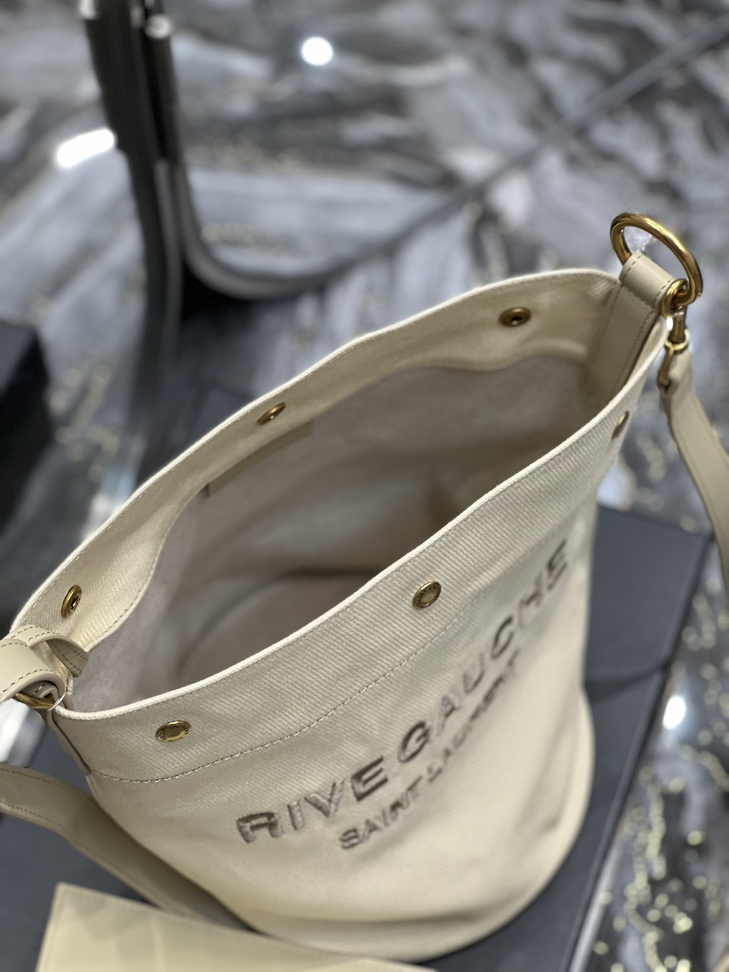 Лляна сумка RIVE GAUCHE 28 см фото 4